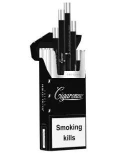 سیگار سیگارون سوپر اسلیم مشکی Cigaronne Super Slims Black - (جعبه 20 نخی)